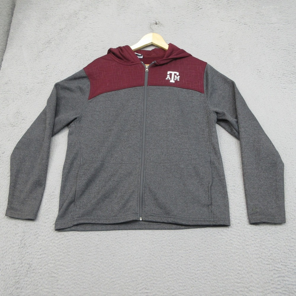 Texas A&M Aggies Jacket Boys 20 Gray Maroon NCAA Football Colosseum Sport Hoodie